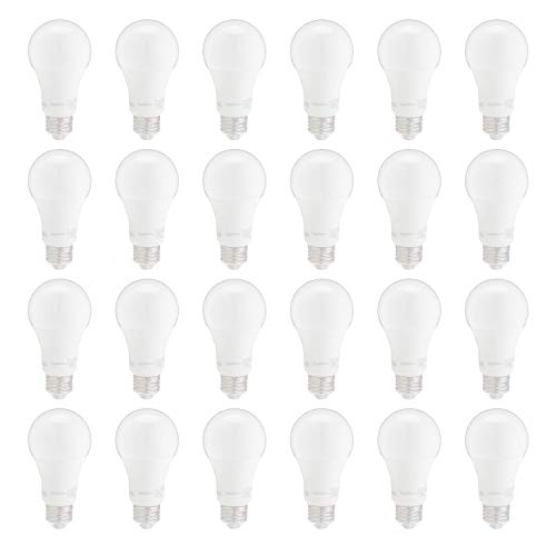 Get Popular Offer Amazon Basics 100W Equivalent, Daylight, Non-Dimmable, 10,000 Hour Lifetime, A19 LED Light Bulb  24-Pack
