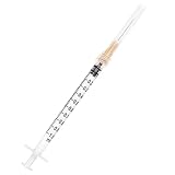 100pcs 1ml/cc 25G 5/8 inch (16mm) Industrial Scientific Accessories, Refilling Liquid, Individually Wrapped