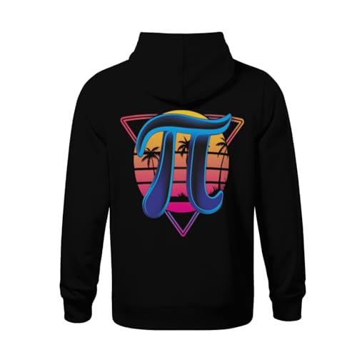 Kids Vintage Sunset Pi Day Design Boys Girls Lightweight Kangaroo Pocket Fleece Hoodies3