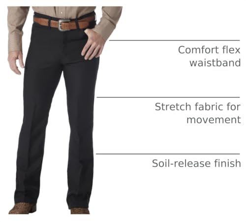 Wrangler Men's Wrancher Dress Jean, Black, 32W x 32L - image 4