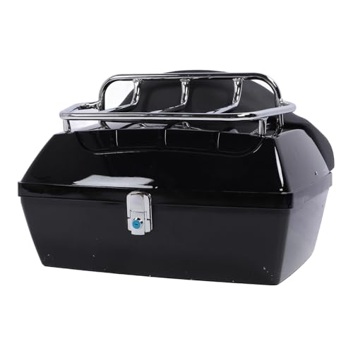 DJCDDM Motorcycle Rear Box 48L Lockable backrest pad Trunk Tail Luggage Box Suitable for Luggage Box