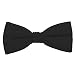 Formal Black Satin Banded Men's Bow Tie