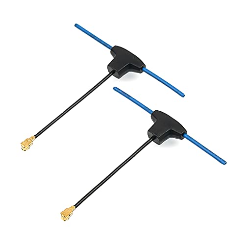 BETAFPV Dipole T Antenna Mini 915MHz/868MHz 46mm 2dBi IPEX MHF Omnidirectional Antenna for Tiny Whoop Drone Receiver with IPEX MHF Connector Like ELRS Nano Receiver Frsky XMXM+ TBS Receiver- 2pcs