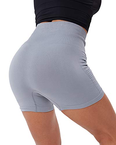 Image of NORMOV Seamless Gym Shorts Womens Workout Shorts,High Waist Spandex Shorts Women Tummy Control