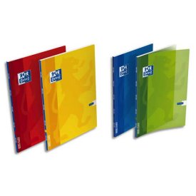 Lot de 10 Oxford - Cahier piqûre OpenFlex - A4 - grands carreaux - 96 pages - coloris assortis