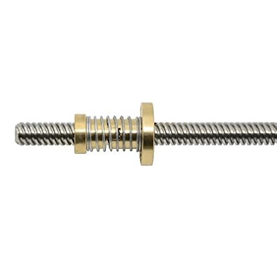 2pcs T8 Tr8x8 Anti Backlash Spring Loaded Brass Nut Elimination Gap (Acme Thread, 2mm Pitch, 4 Starts, 8mm Lead) for 8mm Acme Threaded T8x8 Lead Screw
