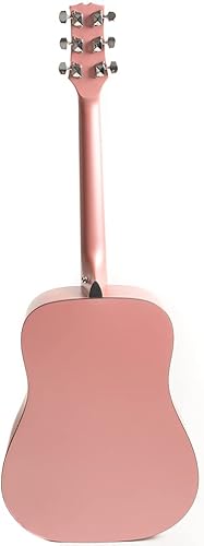 Miniatura 3 de Jasmine Guitarra acústica de 6 cuerdas, derecha, rosa (S35-RG-U)