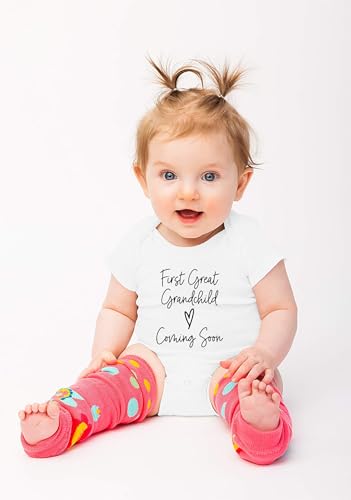 First Great Grandchild Coming Soon Baby Bodysuit Surprise Infant Pregnancy Reveal Gift Cute Announcement Romper2