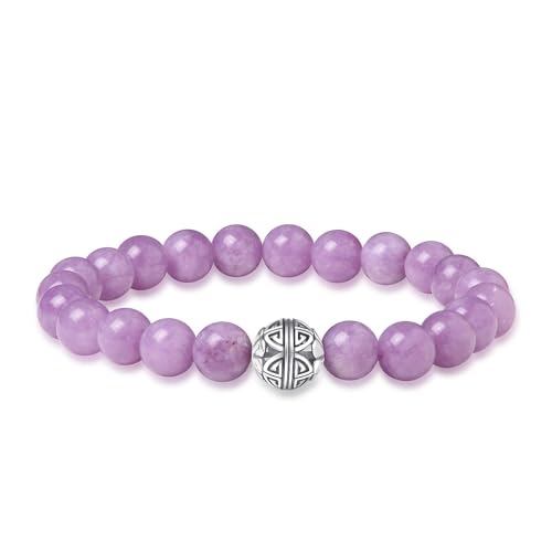 Image of MetJakt Natural Stone 8mm Bead Bracelet with Double Happiness Silver Charm Chakra Crystal Energy Handmade Jewelry for Women Semi Precious Gemstone Stretch Bracelet 18cm