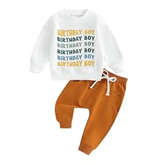 White Birthday Boy Sweatshirt+brown Pants