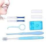 kit de limpieza para ortodoncia El cepillo interdental fue diseñado para eliminar la placa de las áreas entre los dientes que a menudo se pasan por alto solo con el cepillado.