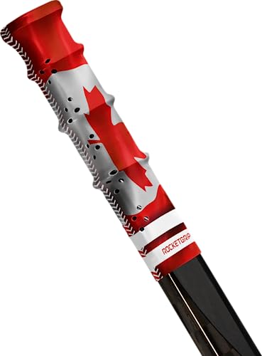 ROCKETGRIP Hockey Stick Hole Replacement Grip - Better Than Grip Tapes - Long Lasting Premium Quality Easy to Install Ice Hockey Sports Grip for Adults and Kids (Canada)