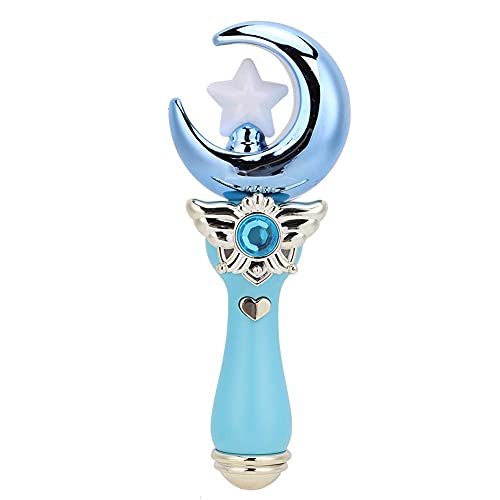 Varita Mágica con Luces, Magic Fairy Stick Star Moon Shape Princess Varitas de Burbujas luz y...