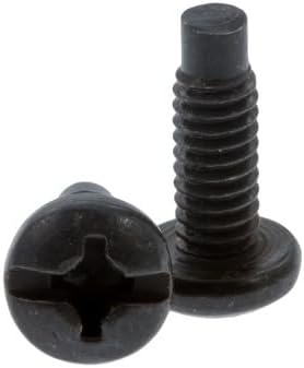 CablesAndKits Rack Screws Thread, Phillips Head, Qty 100 Standard Phillips Head Black Screws