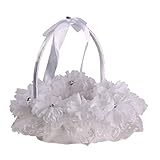 OUNONA 女の子 バスケット 用 結婚式用 かご 用 結婚式用 バスケット 用 女の子用 花 ウェディング デコレ 用 宴会用 デコラシオン デ 木製