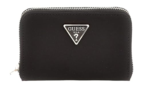 Porte-monnaie GUESS Eco Gemma noir aux finitions soignées et design raffiné