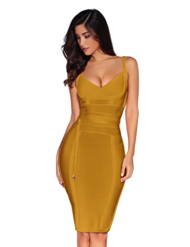Image of meilun Womens Rayon Belt Detail Bandage Bodycon Party Dress