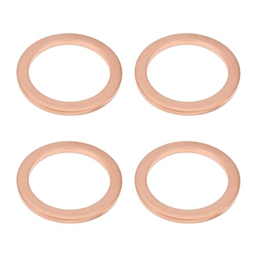 Juntas de cobre para colector de escape 23 x 30 x 1,5 mm arandelas de sellado Piaggio Vespa 4 uds