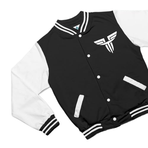 Image of Fabywings Kids Boys Super Printed Black Varsity Jacket with Button