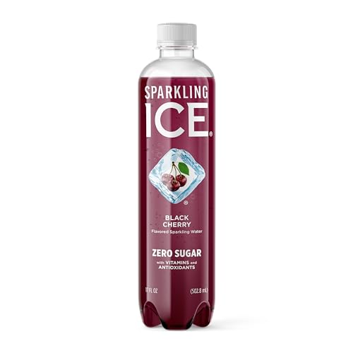 Image of Sparkling Ice, Black Cherry Sparkling Water, Zero Sugar Flavored Water, with Antioxidants and Vitamins, 17 fl oz Bottle