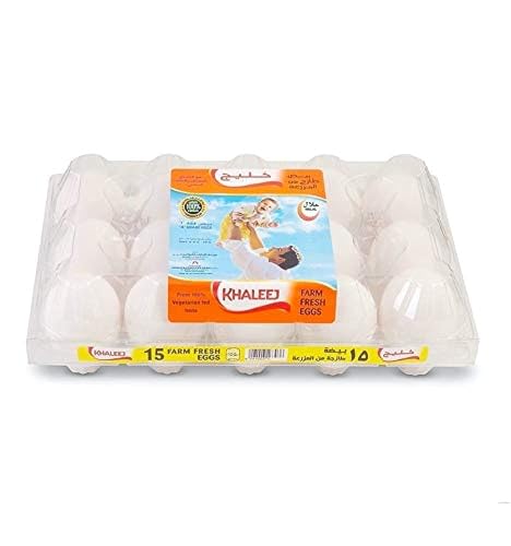 Khaleej White Eggs Large 15pcs