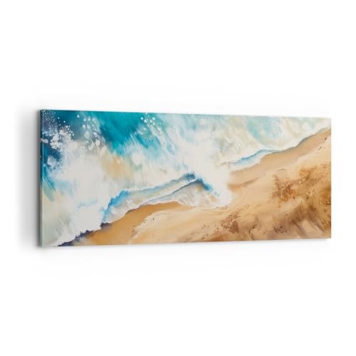 ARTTOR Lienzos decorativos 100x40cm Cuadro Sobre Lienzo Moderno Costa Playa Océano Grande Dormitorio Cocina Cuadros Pared Imágenes Cuadros Decoracion Salon Wall Art Prints Decor Canvas AB100x40 6024