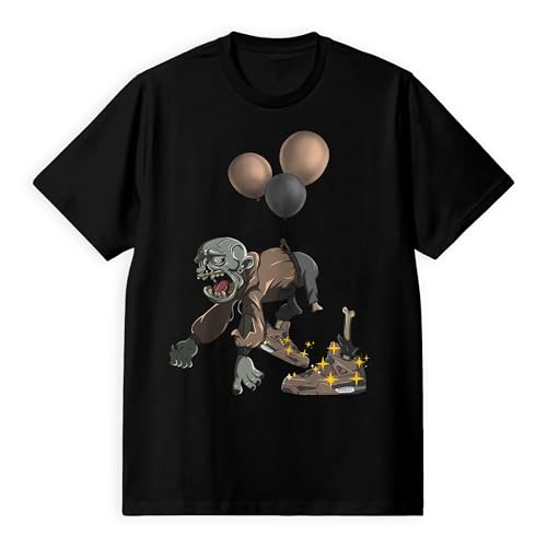 AJ 4 Cave Stone 4s Shirt, Sneaker Zombie, Shirts Match Sneakers 2D Sneaker T-Shirt Tee