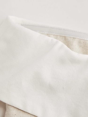 CIDER Shirts for Women Strapless Tube Top Ruched Linen Blend Top Backless Going Out Bandeau Regular Neck Solid Slim Fit4