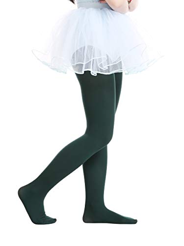 Image of EVERSWE Girls Semi Opaque Footed Tights, Microfiber Tights
