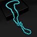 Jane Stone Funky Necklace Turquoise Red Double Strand Layers Cluster Necklace Pendant Bib Jewelry (Turquoise-1)