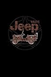  Jeep Willys Vintage Star Notebook Journal 114 Pages 6\'\'x9\'\'