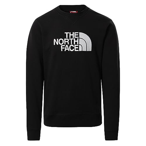 Sweat North Face Drew Peak gris homme en coton molletonné col rond coupe standard