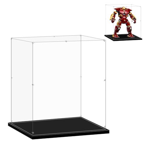 LILIKAKA Acrylic Display Case for Lego 76210 Hulkbuster, 19.68x11.81x21.65inches (50x30x55cm), Protect Your Collectibles from Dust with a Clear Showcase