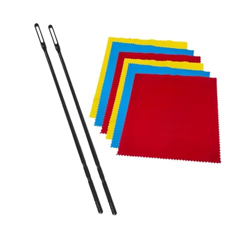 DYNWAVE Flute Cleaning Rod and Cloth,Woodwind Instruments Flute Sticks Professional Flute Cleaning Supplies Maintenance Flute Cleaner, 3 Color