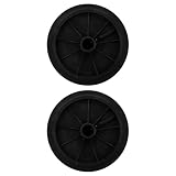 WATIIFUFU Ruedas de Repuesto para Cubo de Basura Exterior, Juego de 2 Piezas, Diámetro Estándar para Contenedores de 80 a 240 Litros, Eje Sólido Resistente y Silencioso, Accesorio para