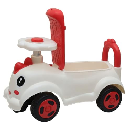 Image of kidsROAR Push Ride On Car for Kids 1-5 Years | Baby Push Car with Music, 3D Lights & Backrest | Premium Ride On Toy Supports Up to 35kg (DIANO, RED)