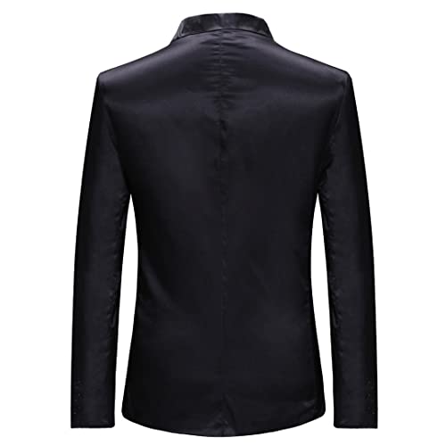 Men African Style Print Vintage Suit Jacket Ethnic Style One Button Blazer2