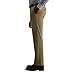 Haggar Men's Premium No Iron Khaki Straight Fit & Slim Fit Flat Front Casual Pant, British Khaki, 38W x 29L