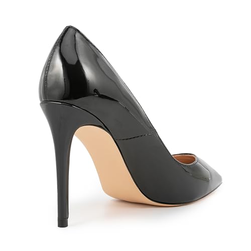 Landjiablue Women's High Heels Pointed Toe Fashion Sexy Classic Daily Stiletto Single Shoes for Lady3