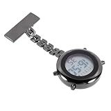 Mens Watches Digital Pocket Watch Clip on Watch for Nurses- Stainless Steel Hanging Watch Lapel Pin Watch Luminous Pocket Watch for Men Male Gifts Women Mens Watch