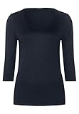 Street One Basic Top mit3/4 Ärmeln und Rundhalsausschnitt. Maße bei EU-Größe 38 ca.: Länge 62cm, Brust 43cm, Saumweite 46cm