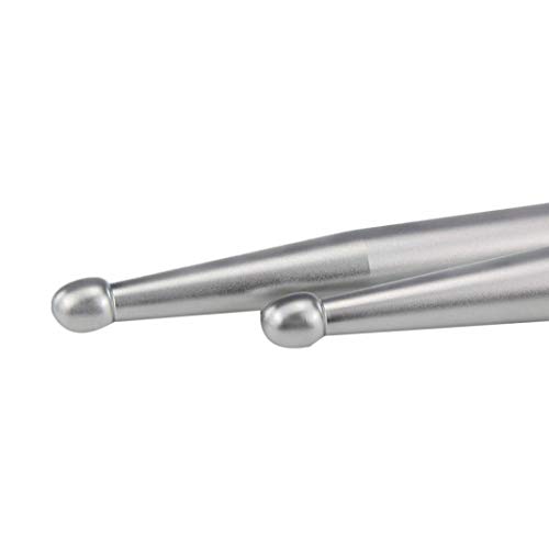 difcuyg5Ozw 1 Pair 5A Solid Aluminum Alloy Drum Sticks Universal Drumsticks for Pro Beginner Drummers Durable Instrument Accessories- Silver