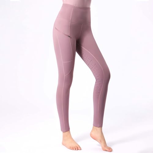 Harrison Howard Women'S Full Seat Silicon Grip Equestrian Breeches Horse Riding Tights High Waisted Leggings For Women Plum Medium thumb #2