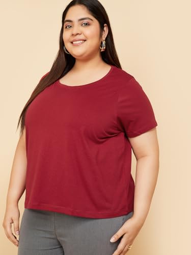 Image of Max Plus Size Women Solid T-Shirt