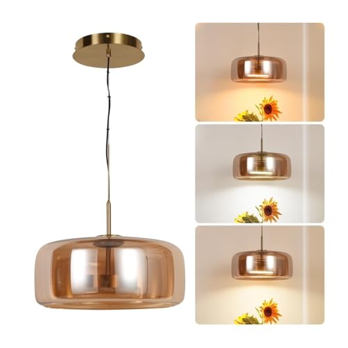 Luminaire de salle à manger suspension LED moderne dorée pour chambre