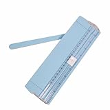 Alomejor Multifunktionaler A5-Papierschneider mit Einfacher Bedienung und Genauer Skala, Ideal für Grußkarten, Kunststoff- und Eisenmaterialien, 10,6" X 3,3" X 1,0" für die Herstellung von (BLUE)