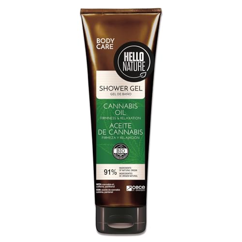 P-Beauty - Gel de ducha con aceite de semilla de cáñamo orgánico, vegano para hombre y mujer, para piel seca y sensible, hidratante, regenerador (1 x 250 ml)