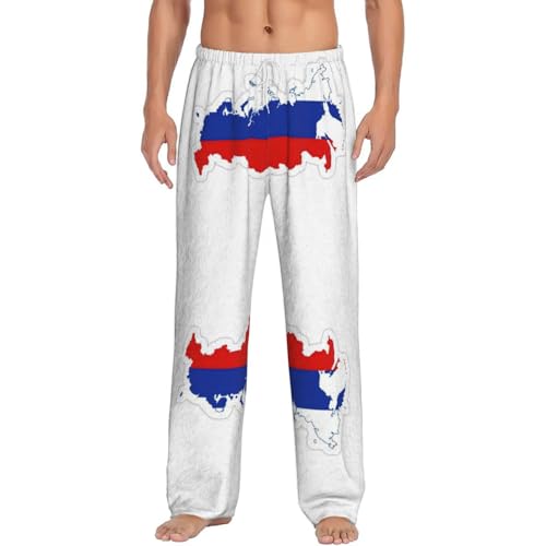 Pantalon de pyjama en flanelle russe pour homme avec poches