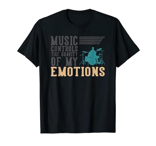 La música controla la percusión del tambor Gravity of my Emotions Camiseta | Ya disponible en tu tienda friki favorita! En mundofriki.es!