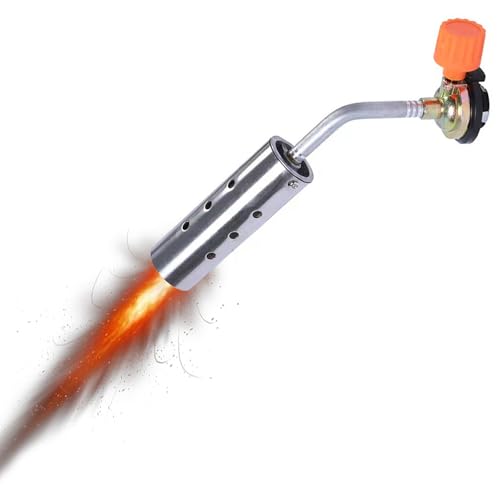 PHMING Quemador de gas de acero inoxidable, quemador de gas para bombona de gas, se puede invertir, lanzador de cassette para deshierbe y encendedor de barbacoa